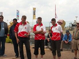 Holdet som Peter var holdleder for : DK2 - Claus Bentzen, Søren Bentzen og Sune Vig.